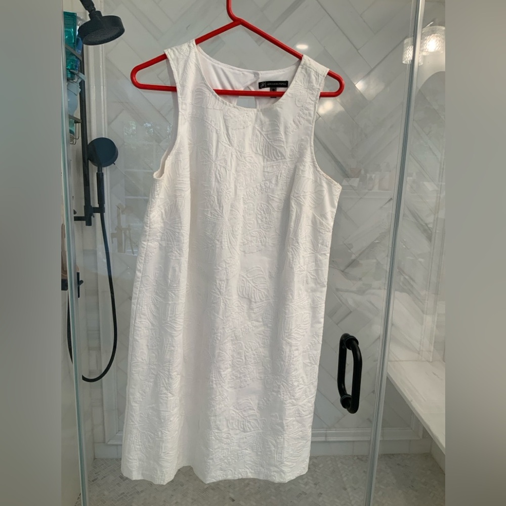 Adrianna Papell White Sheath Mini Dress